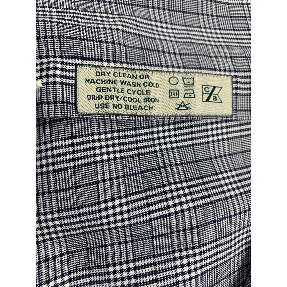 Cutter & Buck Cotton Shirt Mens XL Gray Glen Plaid Button-Up Long Sleeve - Picture 8 of 9